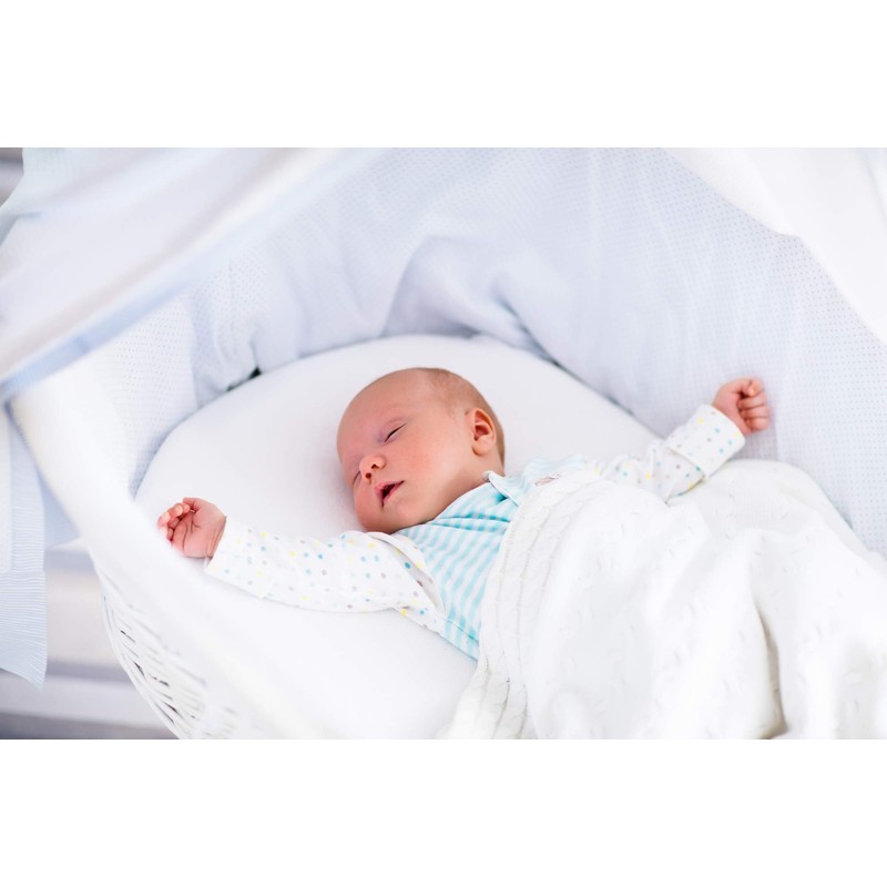 4 x Moses Basket Fitted Sheets - 100% Cotton Fitted