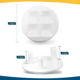 Plug Socket Covers UK, Pack of 10 Premium Baby Safety Socket Protector -Tight Grip 3 Pin White Baby Plug Covers, Perfect for Child Safety at Home & School