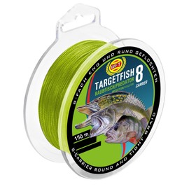 WFT TF8 Predatory Fish Line Chartreuse 150 m, Diameter/Load Capacity: 0.22 mm/20 kg Load Capacity