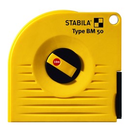 STABILA Tape Measure BM 50 P 10 m Polyamide Coated Steel Measuring Tape with Universal Hook