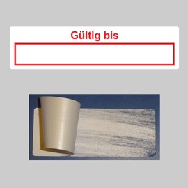 Security White PE - Security Labels "Valid Until" on Roll - 80 x 20 mm - Pack of 1000 (Red)