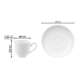 Villeroy & Boch Royal Mokka-/Espressotasse mit Untertasse 2tlg.