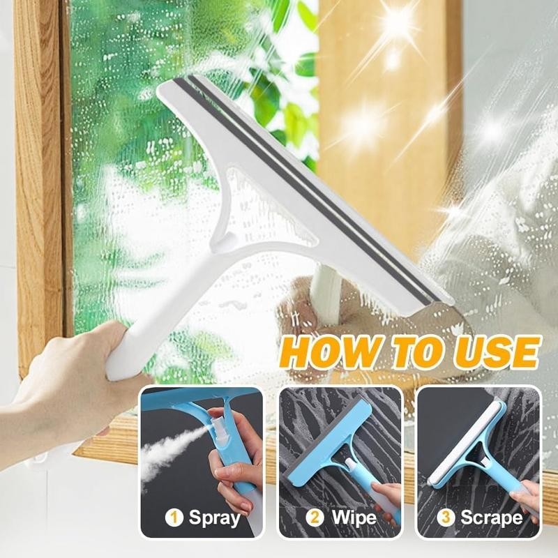 3 in 1 Window Cleaning Scraper, 2025 New Squeegee for