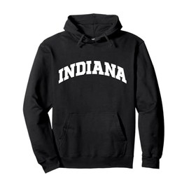 Indiana Hoodie, College University Text Style Design Pullover Hoodie