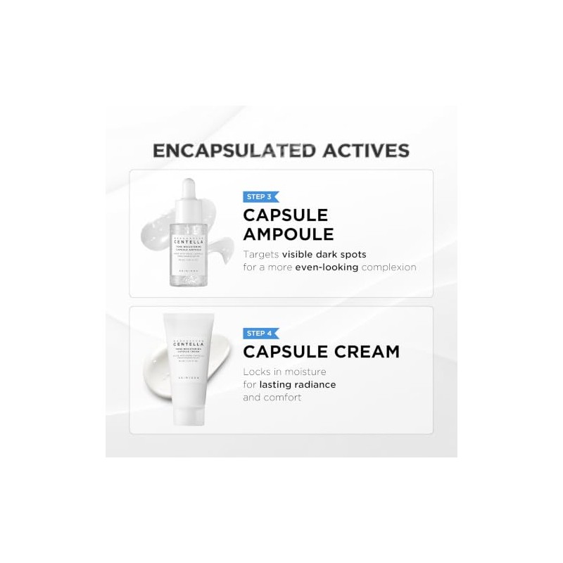 SKIN1004 Madagascar Centella Tone Brightening Travel Kit, con Tónico, Ampolla,