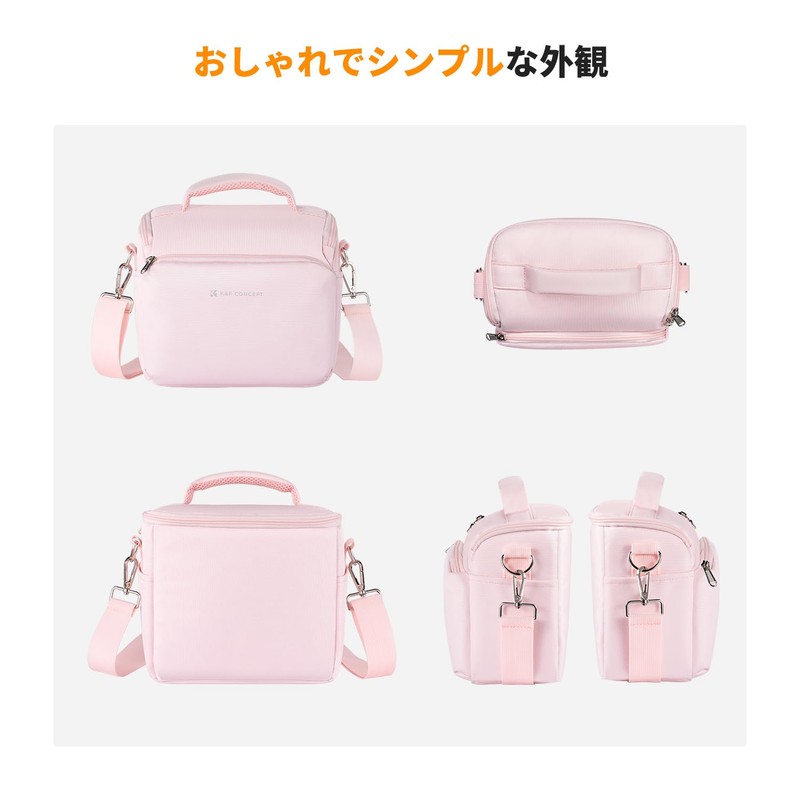 K&F Concept Camera Bag Shoulder Bag Camera Shoulder Bag, 03-pink,
