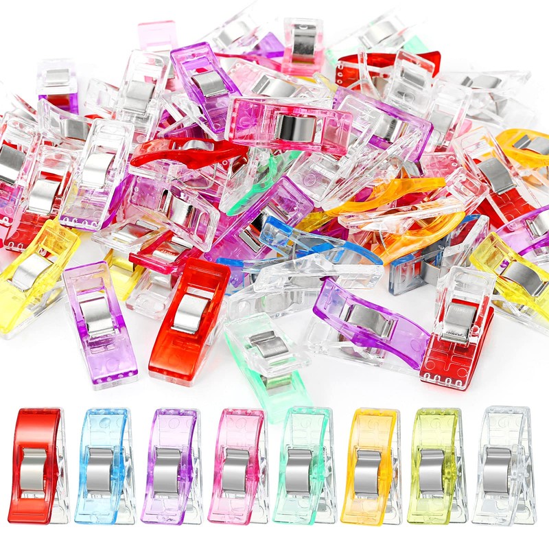 GWHOLE Pack of 60 Sewing Clips for Quilting Binding Crafting