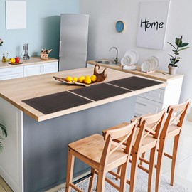 Placemat Table Mats Set of 6 - Rustic Vintage Farmhouse Table top Dining Table Runner for Parties (30 x 45 cm) Dark Curry