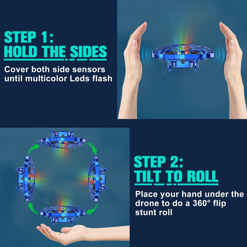 Hand Operated Drone for Kids - Easy to Fly Hover