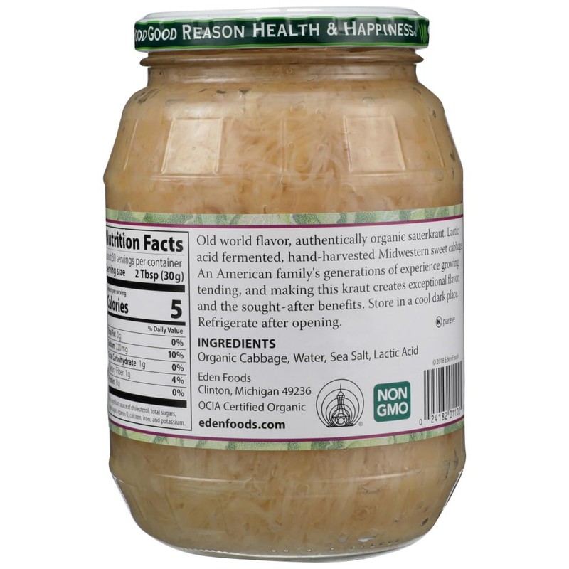 Eden Foods Sauerkraut, Og, Glass, 32-Ounce (Pack of 4)