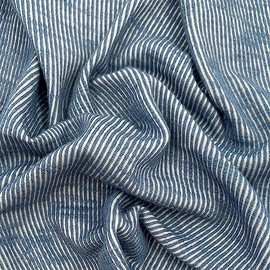 Texco Inc Solid Color Heavyweight Poly Cotton Spandex Sandwash 2x1 Rib Knit Fabric, Apparel DIY Projects, Denim Steel 1 Yard