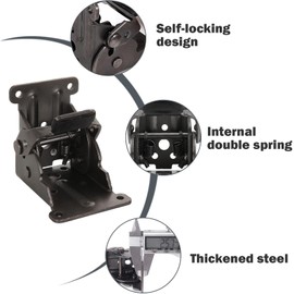Folding Hinge Pack of 2 Table Legs Folding Locking Table Legs Support Bracket Folding Console Hinges Cabinet 90 Degree Foldable for Table Bed Screw-On Hinge Cabinet Hinge Black