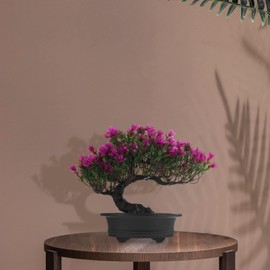 Hemoton Office Decor Artificial Pine Tree Christmas Party Decoration Bonsai Home Décor Fake Plants for Wall Farmhouse Room Décor 12.59x9.44 Color Home Decor