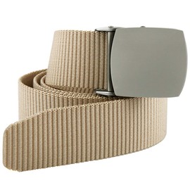 KYEYGWO Casual Nylon Web Duty Men's Belt, Tactical Waistband with Alloy Buckle, Outdoor Sports Designs, brown