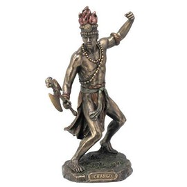 African God of Lightning and War Chango Shango Statue Voodoo Santeria