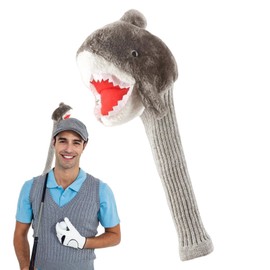 Plush Driver Headcover - Stuffed Funny Shark Driver Headcover | Soft Golf Head Covers Protect Your Golf Club Head Cover from Scratches and Dents, Golf Club Covers for Men