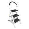 Big Red 3 Step Ladder, 400lbs Ergonomic Folding Stool with
