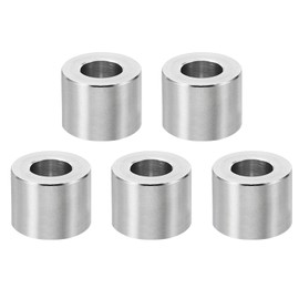 PATIKIL M6 Stainless Steel Spacer 5 Pieces Metal Spacer Stainless Steel 6.2mm ID x 12mm OD x 10mm L Round Standoff for 1/4" or M6 Screw Bolt