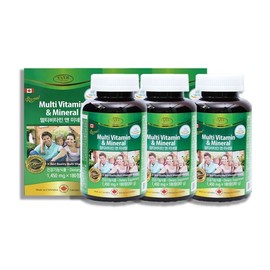 Evergreen Multivitamin & Mineral 1450mg x 180 tablets (6 months supply) 3 bottles / 에버그린 멀티비타민 앤 미네랄 1450mg x 180정(6개월분) 3병