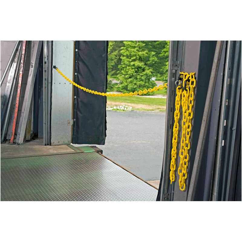 Mr. Chain Loading Dock Kit, Yellow, 2-Inch Plastic Chain (72302)