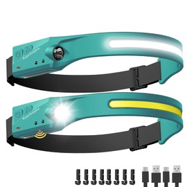 HyperDolphin Headlamp Rechargeable (2, Green)