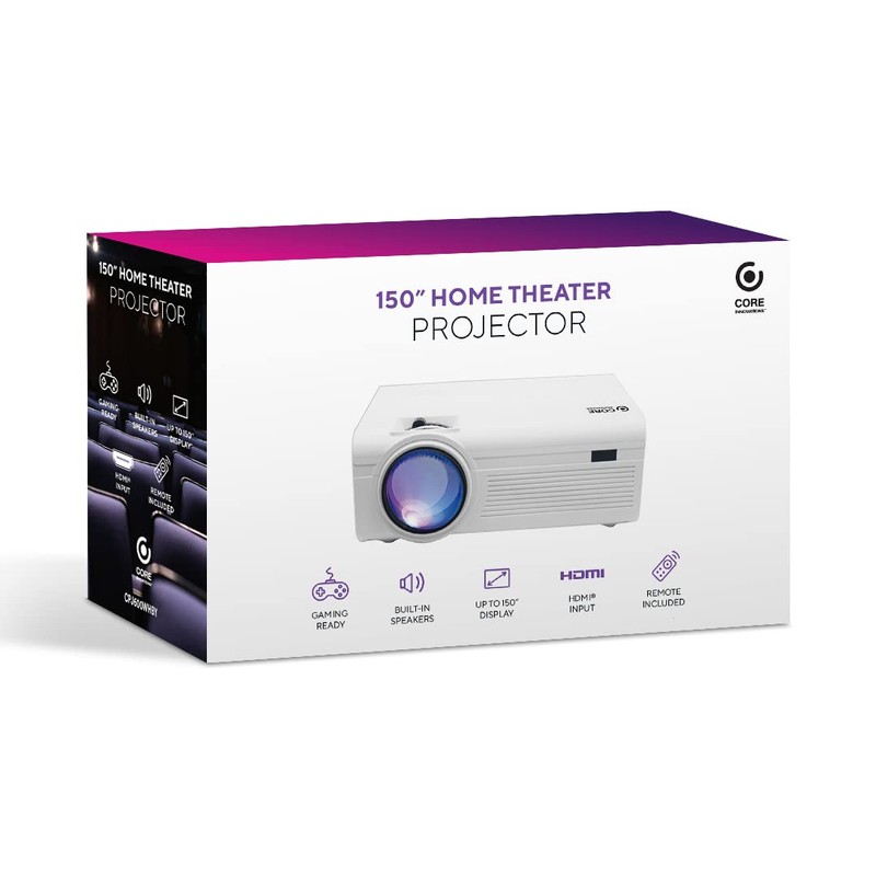Core Innovations 150" LCD Home Theater Projector (White)