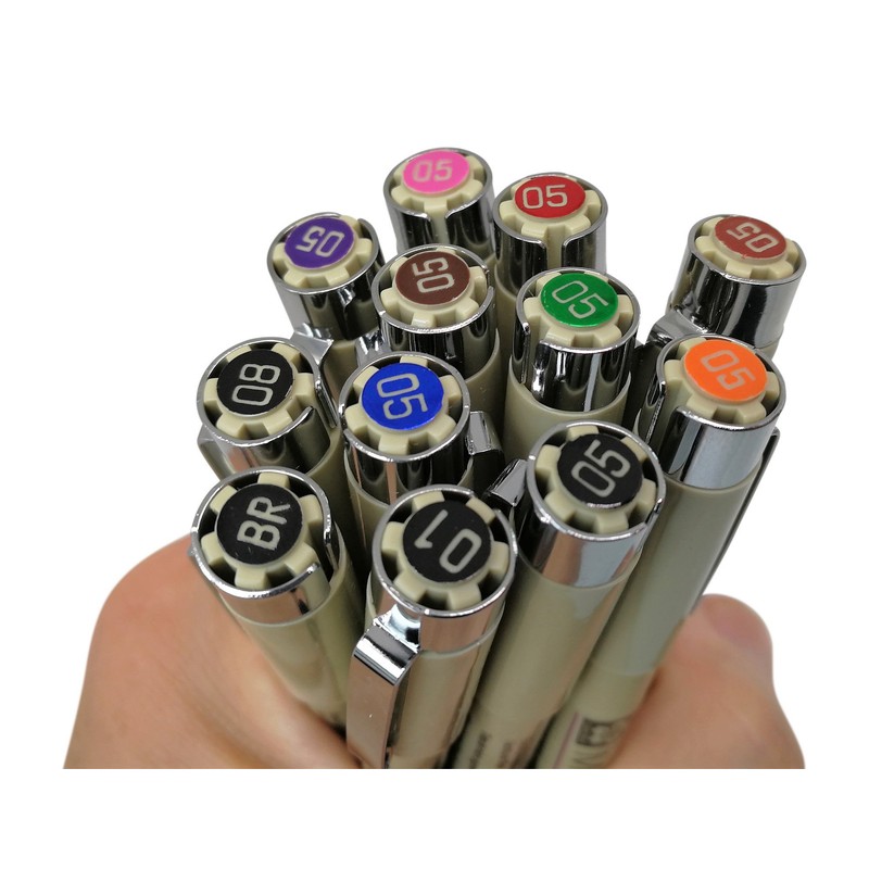 Sakura Pigma Micron pens 12 Fineliner Drawing Set (05 Assorted