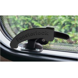 3D-Druck Camper Window Locks in Black/Burglary Protection/Locking for Dometic Seitz Window Handle/Window Lever, Motorhome and Caravan Windows (Type 2, Set of 2, Left)