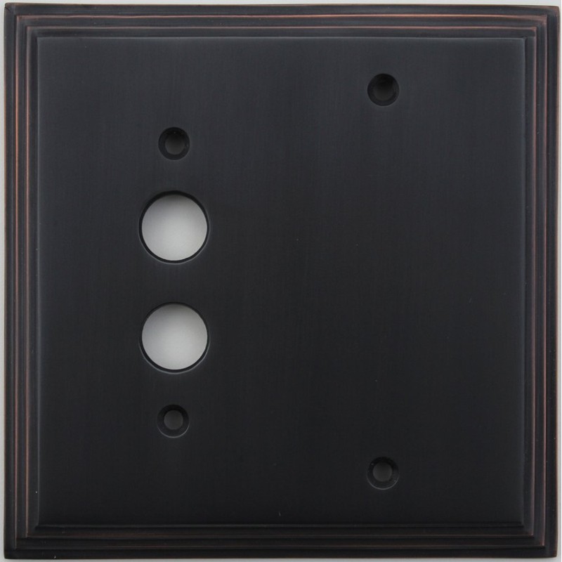 Classic Accents Deco Oil Rubbed Bronze 2 Gang Wall Plate