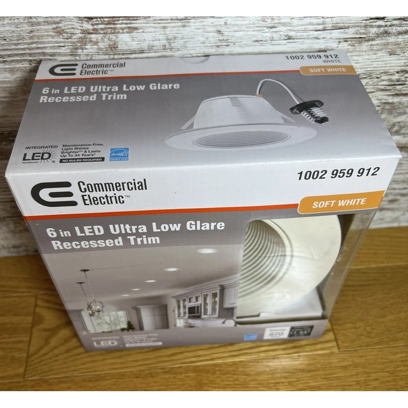 Commercial Electric 6 inch 3000K Soft White Integrated LED Recessed