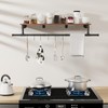 YheenLf Wooden, Space Saver Wall Mounted Garment Rack, Heavy Duty
