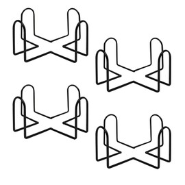 Coaster Holder, 4 PCS Metal Holder for Square or Round Coaster Sets Home Wrought Iron Shelf Decoration (Style 1)