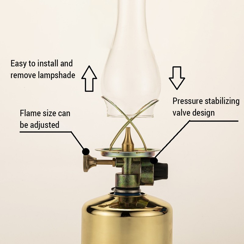 Outdoor Camping Gas Light Retro Style Atmosphere Lamp Portable Gas