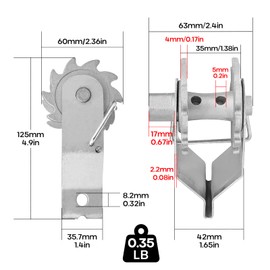 Electric Fence Wire Strainer with Wire Rope, 10 PCS Heavy Duty Inline Wire Tensioner with 200 FT Galvanised Iron Wire and 50 Aluminum Sleeves, Wire Ratchet Tensioner for Electric, Farm, Garden Fence