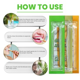 SEWAK AL HARAM Miswak (Traditional Natural Toothbrush) (Multi Flavor) Pack of 6