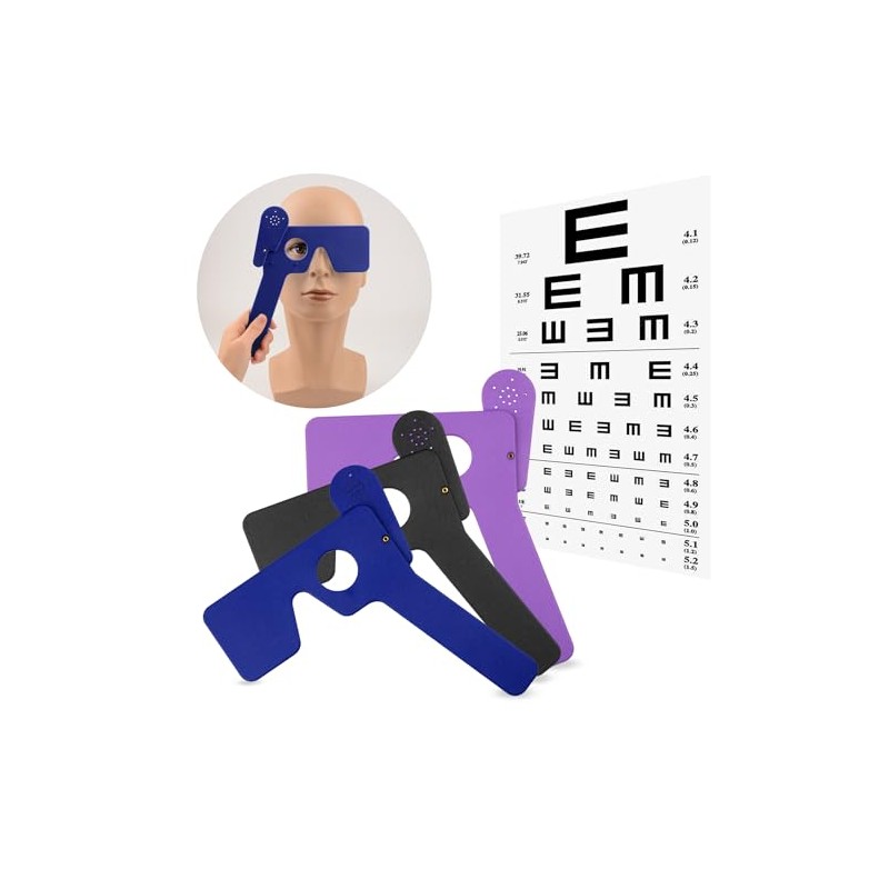 Medarchitect Ophthalmic Pinhole Occluder for Vision Tests, Blue