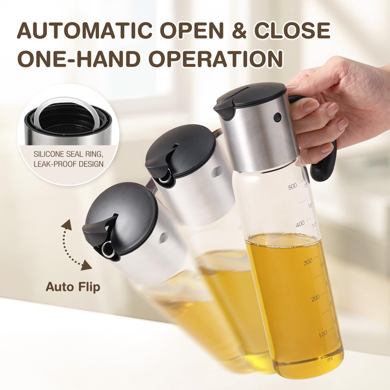 Vucchini Large Olive Oil Dispenser Bottle Kitchen Cooking Oil Dispenser