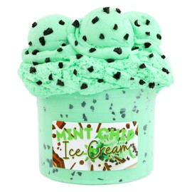 Mint Chip Ice Cream - Ice-Cream Textured Slime - Handmade in USA - Dope Slimes - Teal