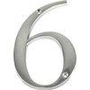 Distinctions by Hillman 843326 4-Inch Brushed Nickel Flush-Mount House Number