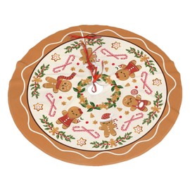 Gingerbread Man Christmas Tree Skirt Gorgeous for Xmas Party Ornaments Holiday Decoration Accessory 30"