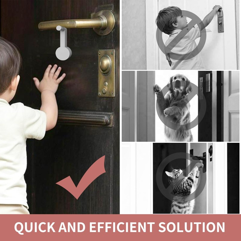Door Lever Lock，Child Proof Safety locks for doors，Keep Baby Safe,