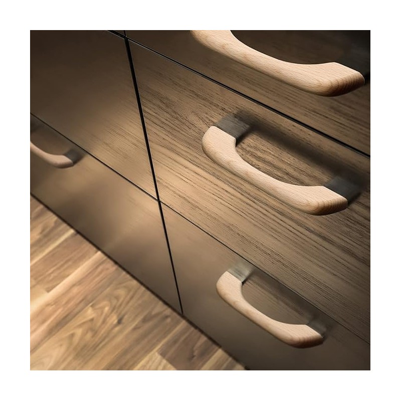 10 Pieces Wooden Drawer Pulls Wooden Handles Wood Cabinet Pulls