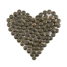 Yasorn Bronze Upholstery Tacks Decorative Furniture Nails DIY Push Pins Vintage Flower-Pattern Head Nail 100pcs
