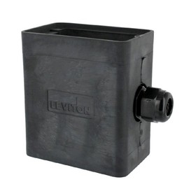 Leviton Portable Outlet Box, Sing-Gang, Extra Deep, Pendant Style, Cable Diameter 0.230-Inch, 0.546-Inch, 3099-1E, Black