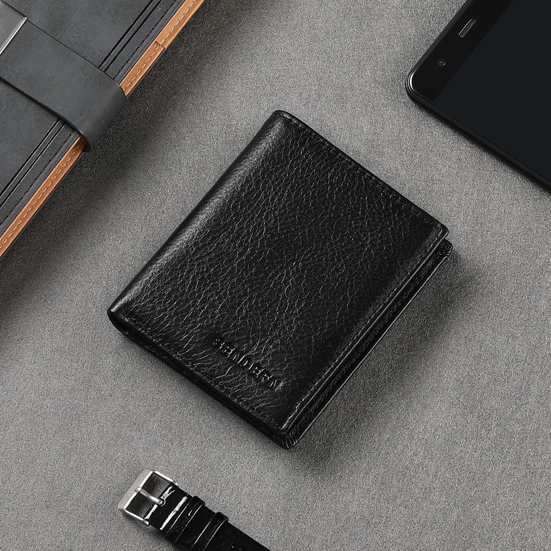 SENDEFN Men's Leather Wallet with RFID Protection - Men's Wallet
