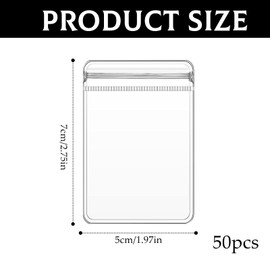 50 PCS Jewelry Bag Anti Tarnish, Small Plastic Transparent Jewelry Pouch Clear PVC Self-Sealing Zip Bags for Holding Rings and Earrings (2.76”×1.97“)