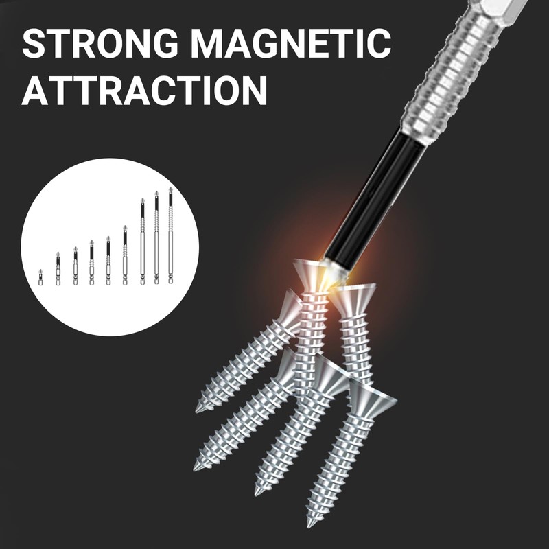 XdealCozyxc 9 Pcs High Magnetic Screwdriver Drill Bit Set, Anti