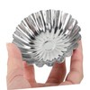 iplusmile 50Pcs Stainless Steel Egg Tart Molds Reusable Brioche Pudding