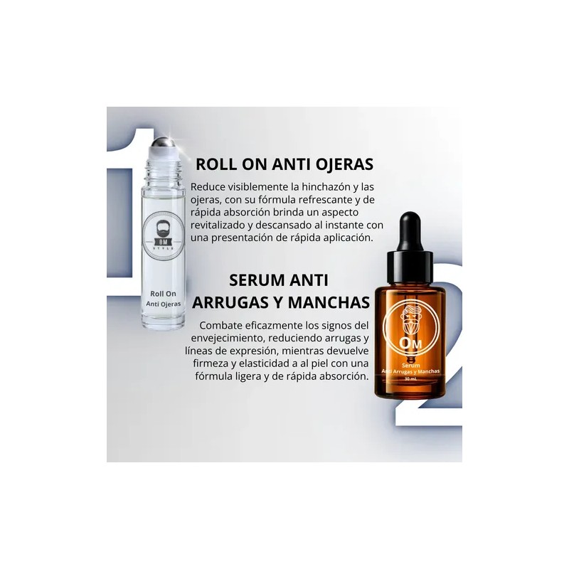 Kit Anti Ojeras Y Arrugas Roll On + Serum Antiedad