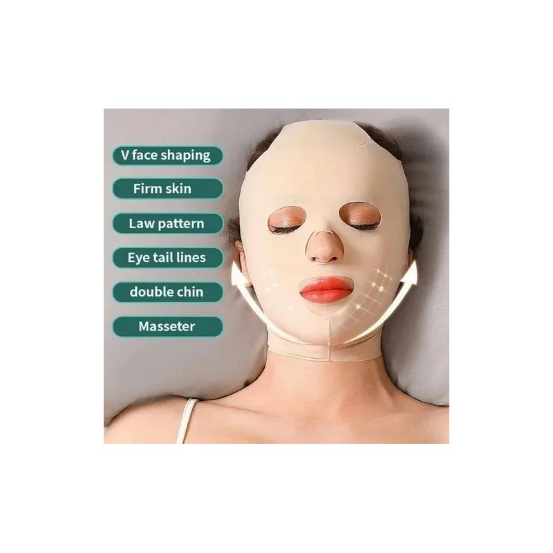 Mentonera Facial Reductora Papada Arruga Cachete Moldea 2pk